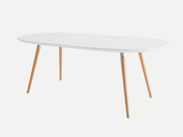 FLUX - Oval MDF table and beech legs _ grado design